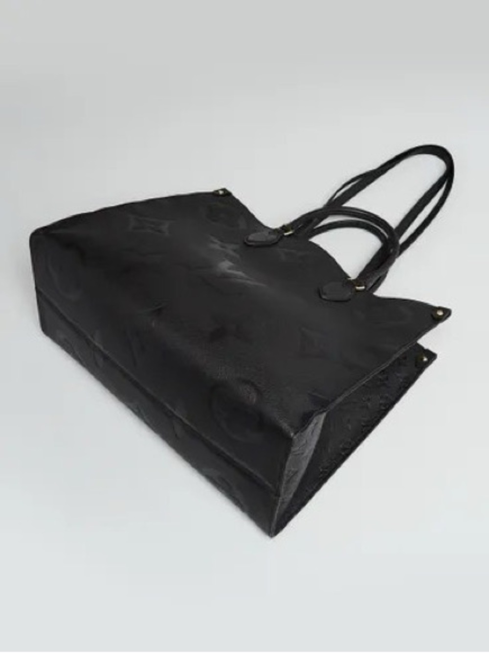 Louis Vuitton Black Monogram Embossed Tote - Picture 3 of 8